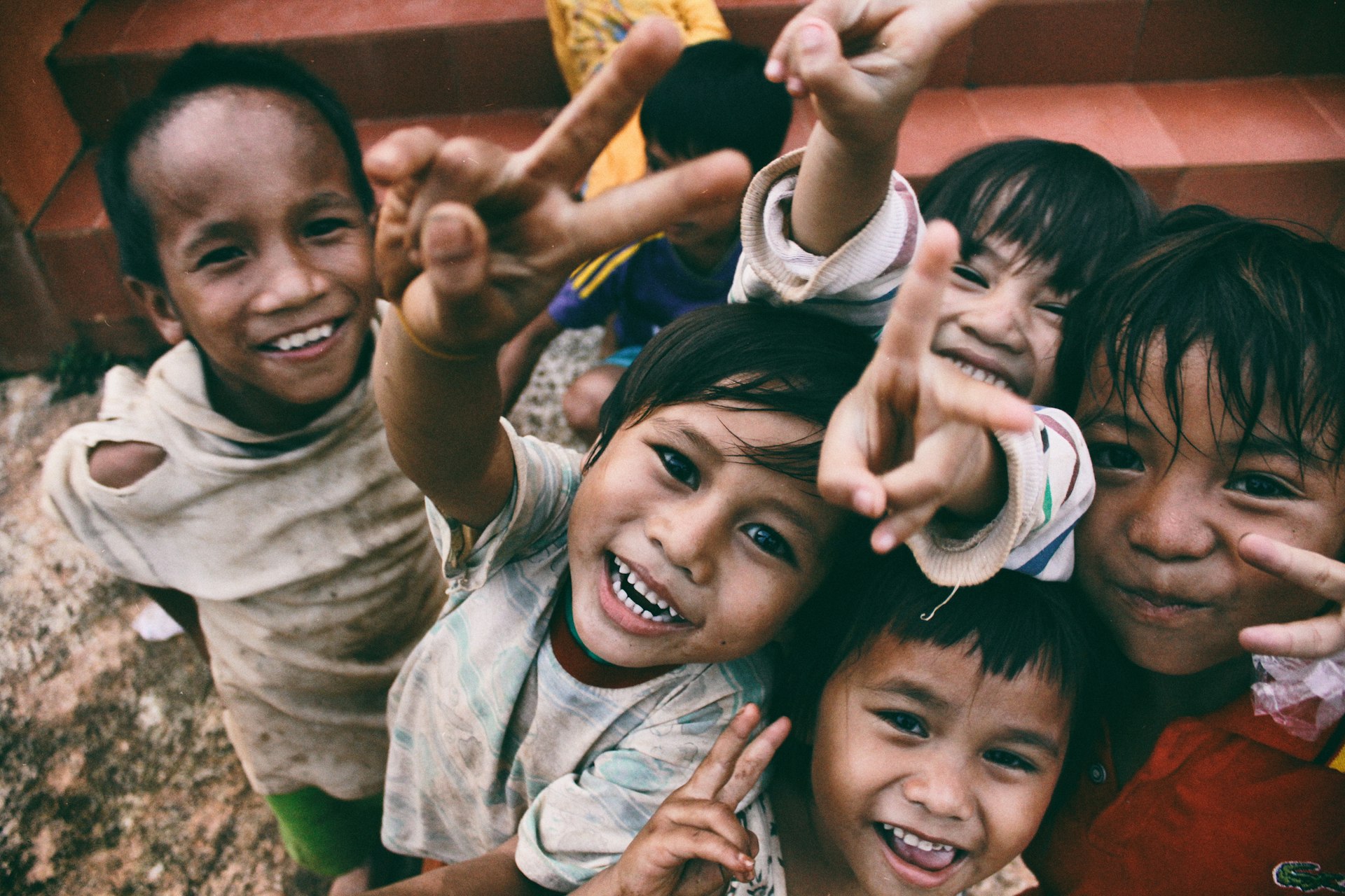 Children holding hands